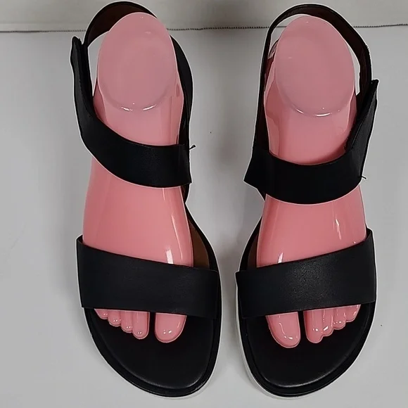 Franco Sarto Chiara Strappy Black Women Wedge Sandals  Size 8.5 - Picture 6 of 15